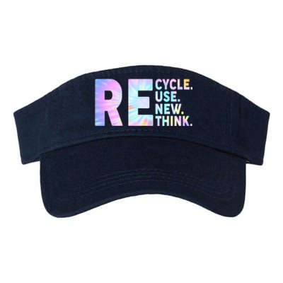 Recycle Reuse Renew Rethink Earth Day Environmental Activism Valucap Bio-Washed Visor