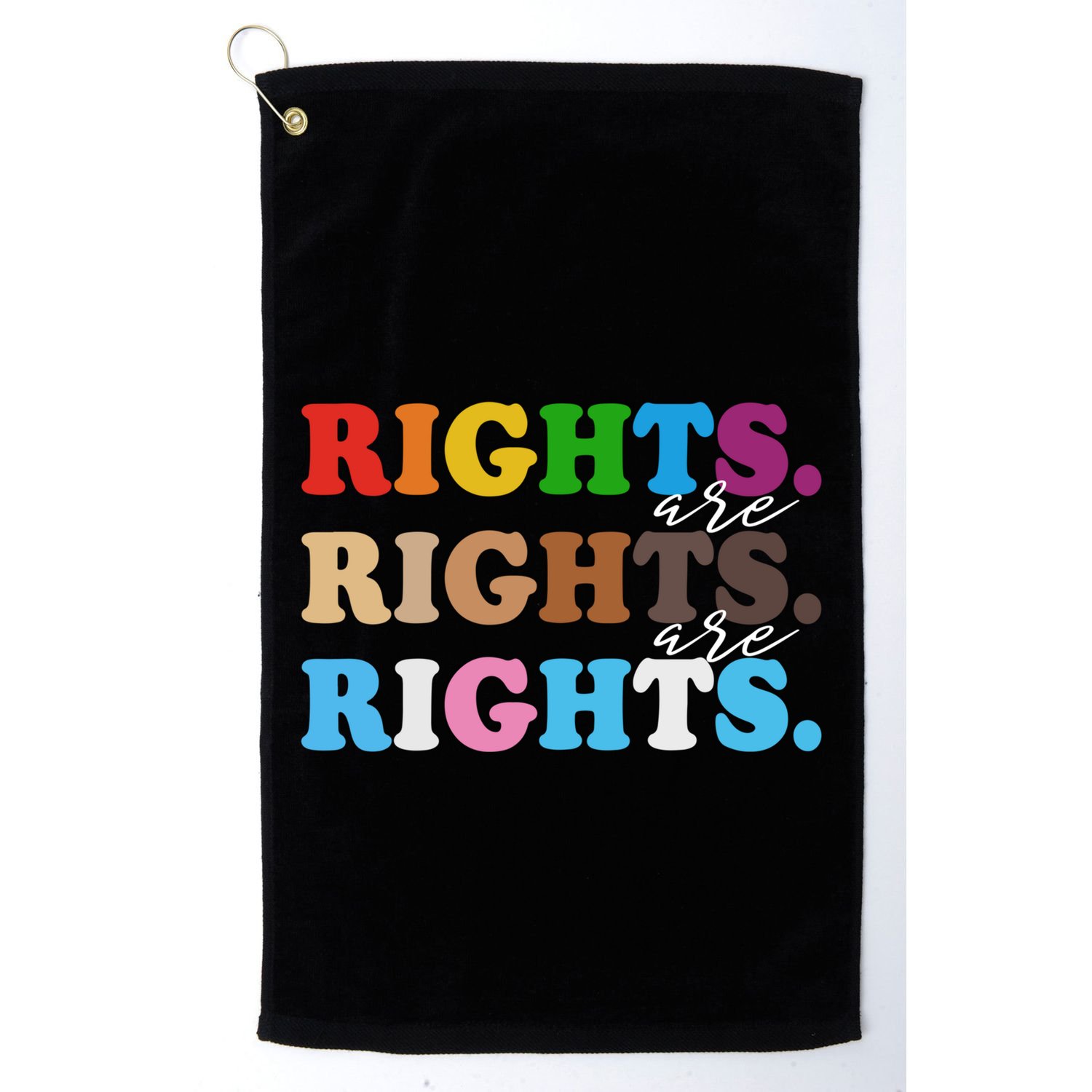 Rights Rights Rights Hu Rights Lgbtq Pride Blm Gift Golf Towel