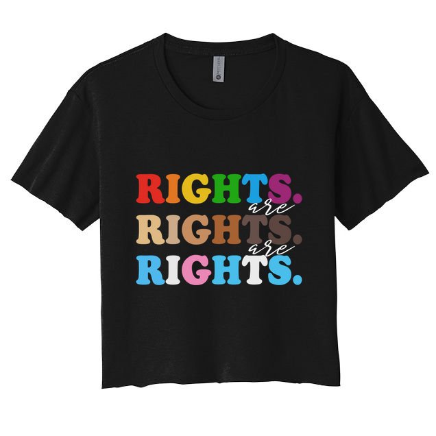 Rights Rights Rights Hu Rights Lgbtq Pride Blm Gift Crop Top