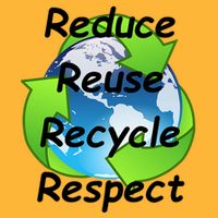 Reduce Reuse Recycle And Respect Earth Day Pom Pom 12in Knit Beanie