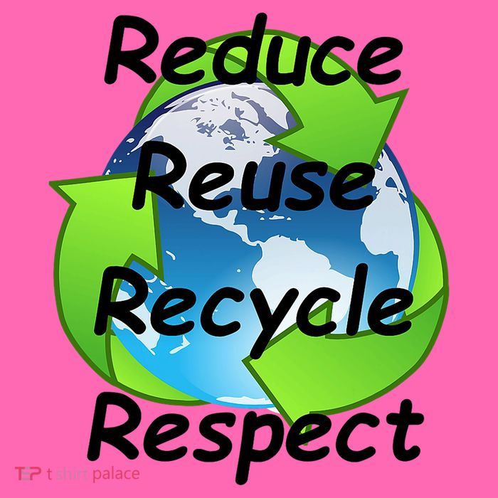 Reduce Reuse Recycle And Respect Earth Day Stripe Pom Pom Beanie
