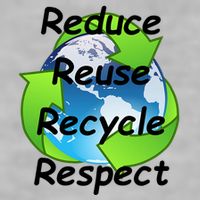 Reduce Reuse Recycle And Respect Earth Day Ladies PosiCharge Tri-Blend Wicking Tank