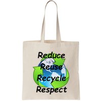 Reduce Reuse Recycle And Respect Earth Day Bag