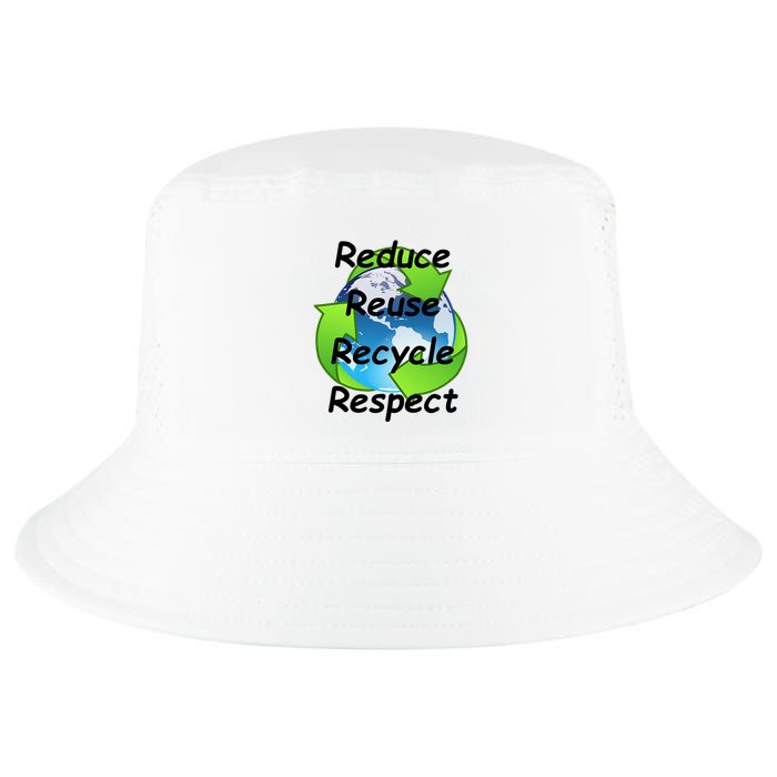 Reduce Reuse Recycle And Respect Earth Day Cool Comfort Performance Bucket Hat