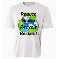 Reduce Reuse Recycle And Respect Earth Day Cooling Performance Crew T-Shirt