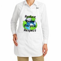 Reduce Reuse Recycle And Respect Earth Day Apron