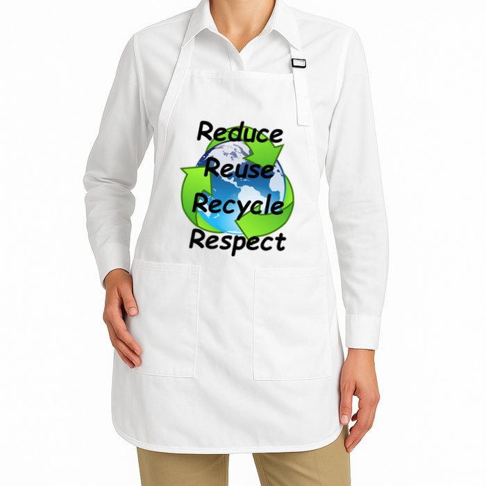 Reduce Reuse Recycle And Respect Earth Day Apron