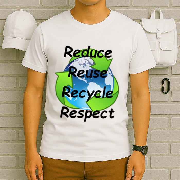Reduce Reuse Recycle And Respect Earth Day T-Shirt