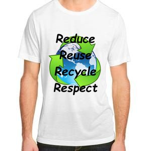 Reduce Reuse Recycle And Respect Earth Day Adult ChromaSoft Performance T-Shirt