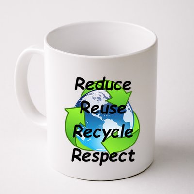 Reduce Reuse Recycle And Respect Earth Day Mug