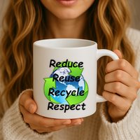 Reduce Reuse Recycle And Respect Earth Day Mug