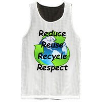 Reduce Reuse Recycle And Respect Earth Day Mesh Reversible Basketball Jersey Tank