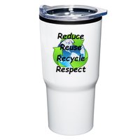 Reduce Reuse Recycle And Respect Earth Day Tumbler