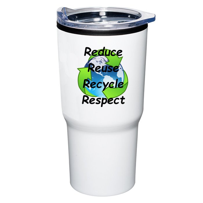 Reduce Reuse Recycle And Respect Earth Day Tumbler