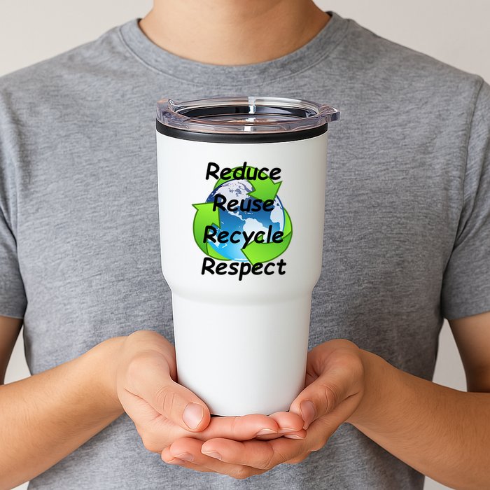 Reduce Reuse Recycle And Respect Earth Day Tumbler