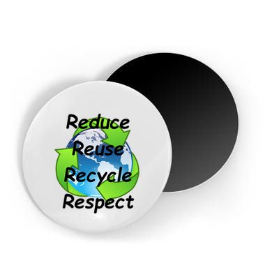Reduce Reuse Recycle And Respect Earth Day Magnet