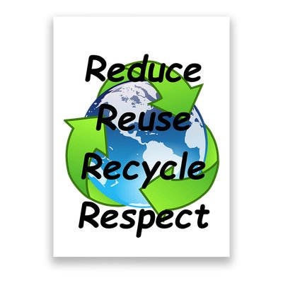 Reduce Reuse Recycle And Respect Earth Day Poster