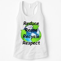 Reduce Reuse Recycle And Respect Earth Day Womens Tank Top
