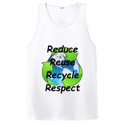 Reduce Reuse Recycle And Respect Earth Day PosiCharge Competitor Tank