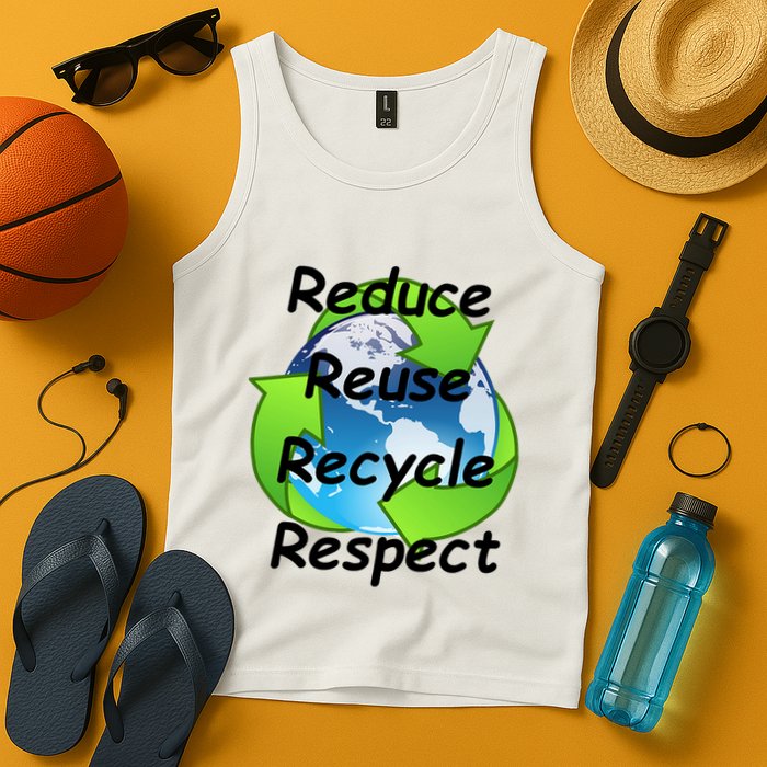 Reduce Reuse Recycle And Respect Earth Day Tank Top