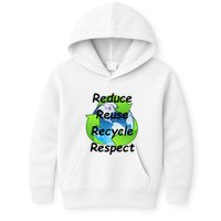 Reduce Reuse Recycle And Respect Earth Day Kids Hoodie