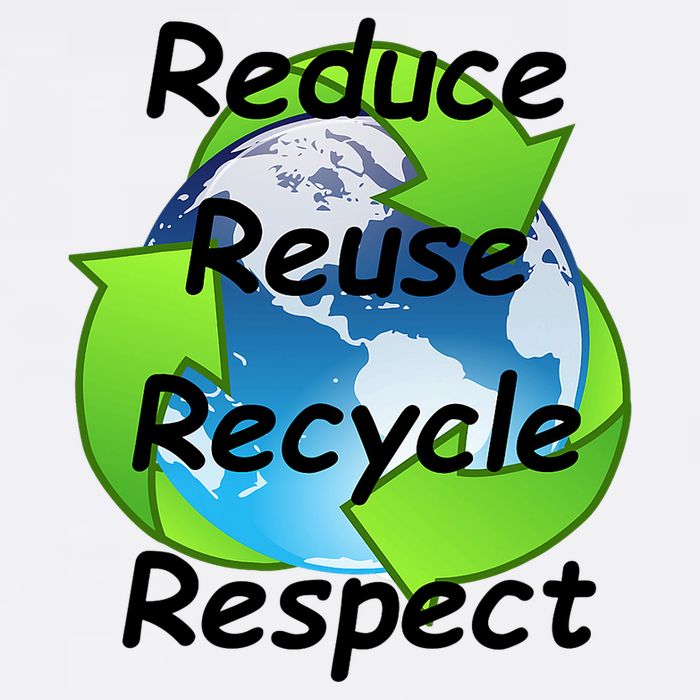 Reduce Reuse Recycle And Respect Earth Day Short Acrylic Beanie