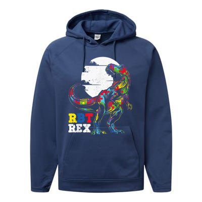 RBT Rex Registered Behavior Technician Autism ABA Therapist Performance Fleece Hoodie