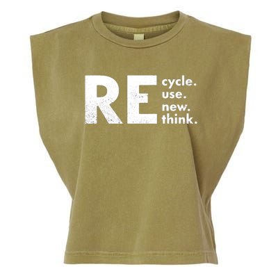 Recycle Reuse Renew Rethink Crisis Environmental Activism Garment-Dyed Women's Muscle Tee