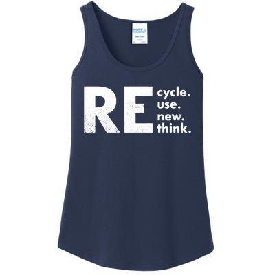 Recycle Reuse Renew Rethink Crisis Environmental Activism Ladies Essential Tank