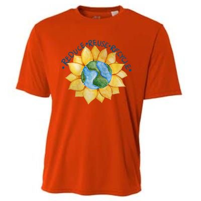 Reduce Reuse Recycle Earth Day Gift Cooling Performance Crew T-Shirt