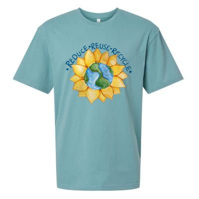 Reduce Reuse Recycle Earth Day Gift Sueded Cloud Jersey T-Shirt