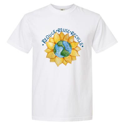 Reduce Reuse Recycle Earth Day Gift Garment-Dyed Heavyweight T-Shirt