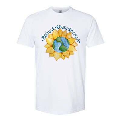 Reduce Reuse Recycle Earth Day Gift Softstyle CVC T-Shirt