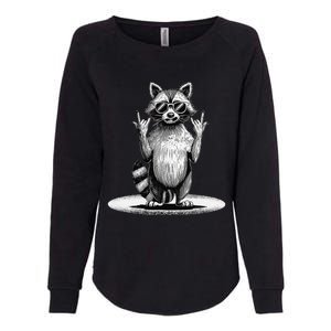 Retro Raccoon Rock Music Giftsfunny Raccoon Womens California Wash Sweatshirt