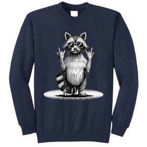 Retro Raccoon Rock Music Giftsfunny Raccoon Sweatshirt