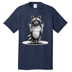 Retro Raccoon Rock Music Giftsfunny Raccoon Tall T-Shirt