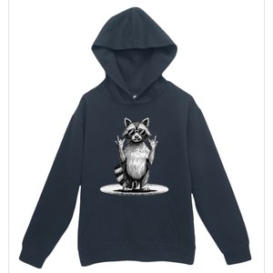 Retro Raccoon Rock Music Giftsfunny Raccoon Urban Pullover Hoodie