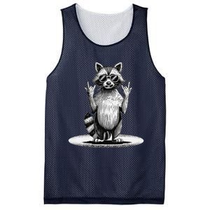 Retro Raccoon Rock Music Giftsfunny Raccoon Mesh Reversible Basketball Jersey Tank