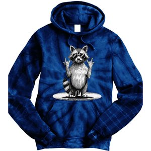 Retro Raccoon Rock Music Giftsfunny Raccoon Tie Dye Hoodie