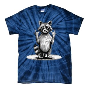 Retro Raccoon Rock Music Giftsfunny Raccoon Tie-Dye T-Shirt