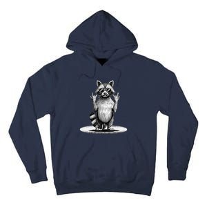 Retro Raccoon Rock Music Giftsfunny Raccoon Tall Hoodie