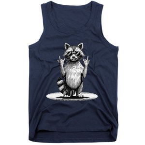 Retro Raccoon Rock Music Giftsfunny Raccoon Tank Top