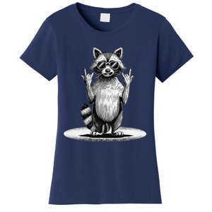 Retro Raccoon Rock Music Giftsfunny Raccoon Women's T-Shirt