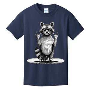 Retro Raccoon Rock Music Giftsfunny Raccoon Kids T-Shirt