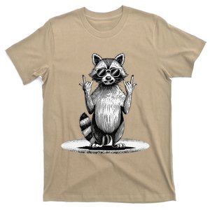 Retro Raccoon Rock Music Giftsfunny Raccoon T-Shirt