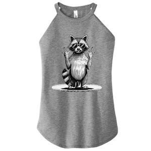 Retro Raccoon Rock Music Giftsfunny Raccoon Women's Perfect Tri Rocker Tank