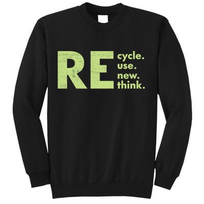Recycle Reuse Renew Rethink Crisis Activism Sweatshirt