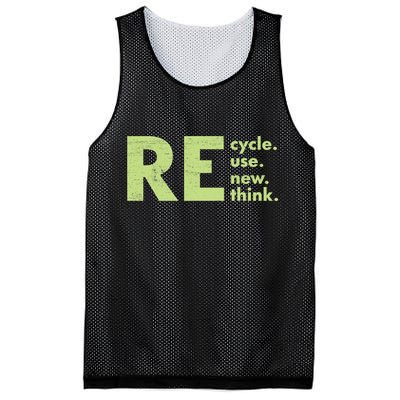 Recycle Reuse Renew Rethink Crisis Activism Mesh Reversible Basketball Jersey Tank