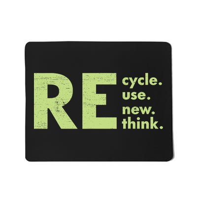 Recycle Reuse Renew Rethink Crisis Activism Mousepad