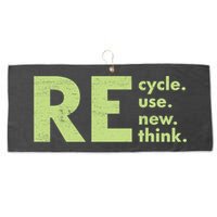 Recycle Reuse Renew Rethink Crisis Activism Large Microfiber Waffle Golf Towel
